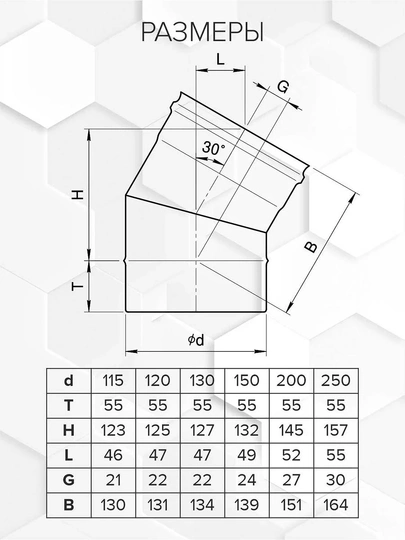 Craft HF колено 30° (316/0,8) Ф115 - 1