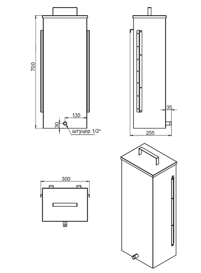 Печь для бани ASTON 20 стекло "АКВА" - 4
