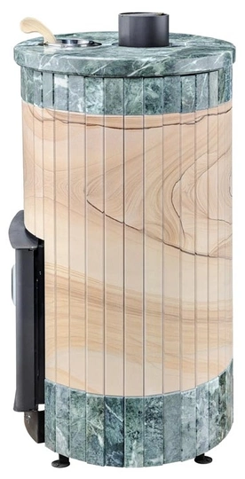 Печь для бани Ферингер УЮТ-25 ПФ «Окаменевшее дерево» перенесенный рисунок + Змеевик - 2