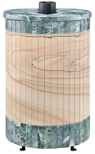 Печь для бани Ферингер УЮТ-25 ПФ «Окаменевшее дерево» перенесенный рисунок + Змеевик - 3