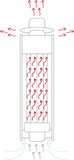 Дымоход-экономайзер Ферингер "Окаменевшее дерево" перенесенный рисунок + Россо Леванте - 2