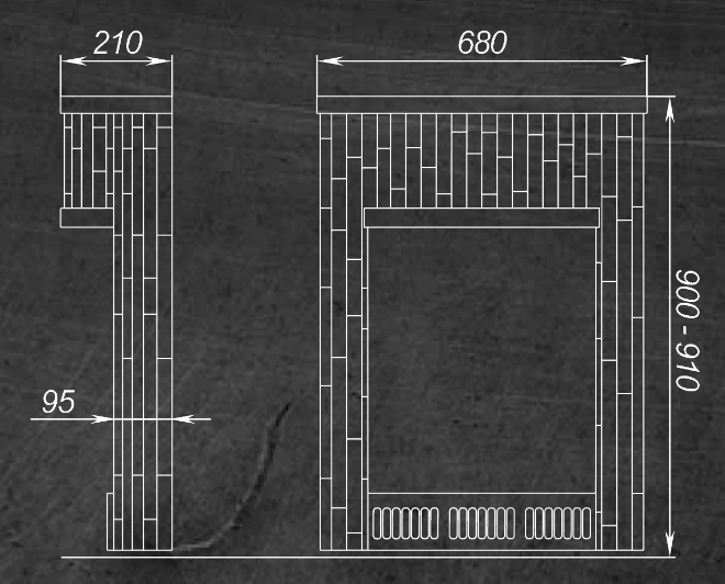 Портал для Оптима ПФ и Квадра ПФ «Талькохлорит + Окаменевшее дерево» - 1