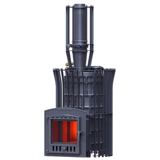 Чугунная печь для бани AVANGARD ЗК 40 (П2) Ураган в сетке Тюльпан - 2