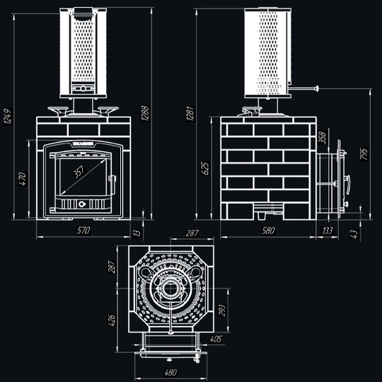 Комплект Искандер 18 (П2) Оптима 680/40 Талькохлорит - 5