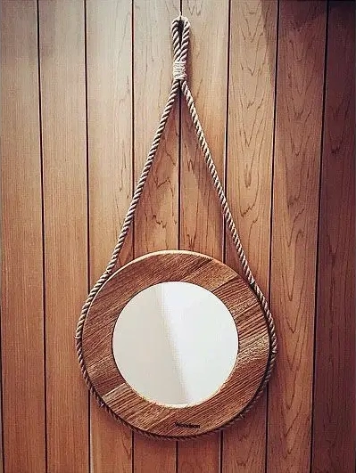 Зеркало для бани Woodson d38 дуб - 1