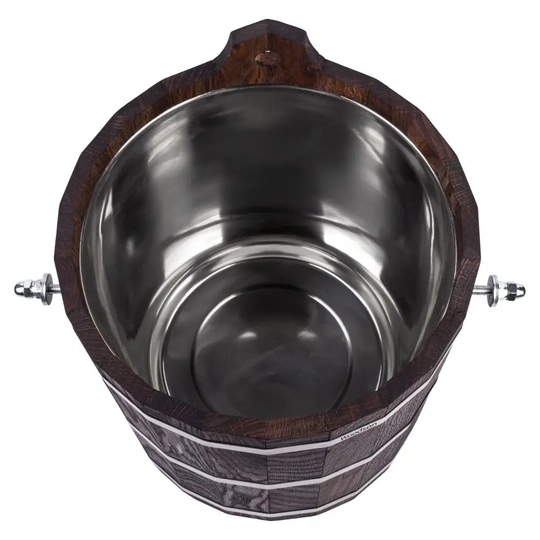 Обливное устройство Woodson с нержавеющей вставкой, 20 л., дуб в темном - 1