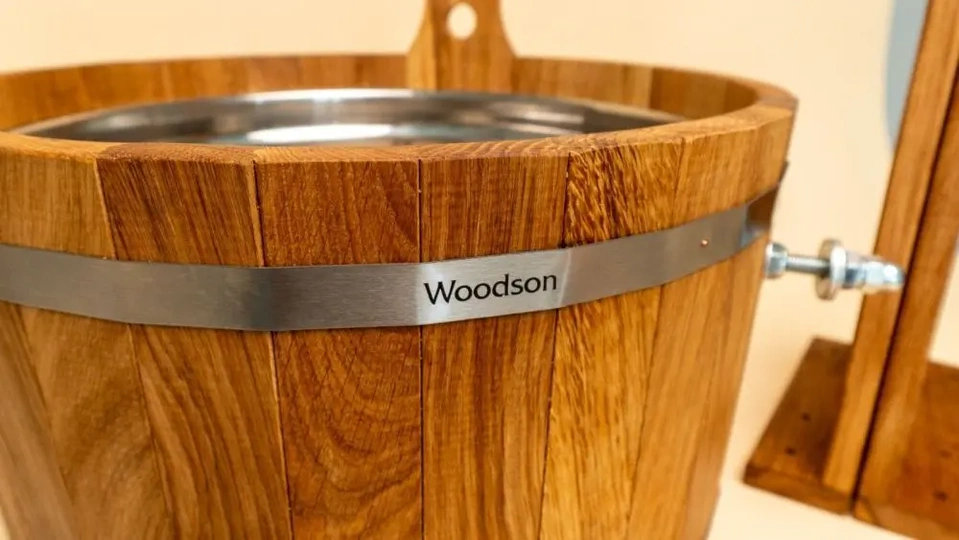 Обливное устройство Woodson с нержавеющей вставкой, 17 л., дуб - 1