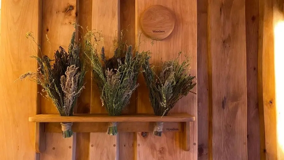 Фито полка Woodson для веников и трав, дуб - 1