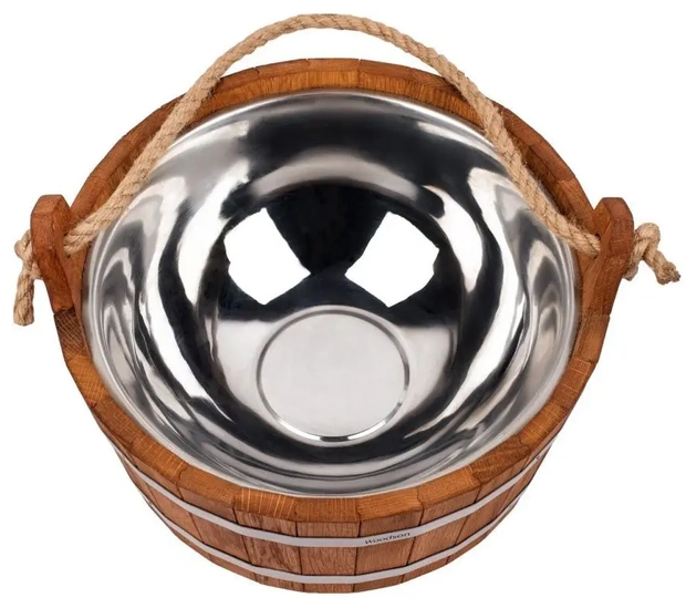 Шайка Woodson с нержавеющей вставкой, 7,5 л., дуб - 1