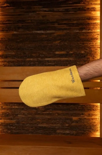 Рукавицы для парения Woodson, цвет горчичный - 4