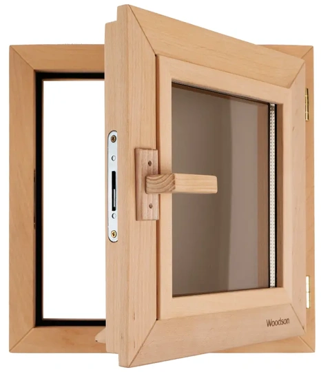 Окно Woodson 40*40, стекло бронза, ольха - 1