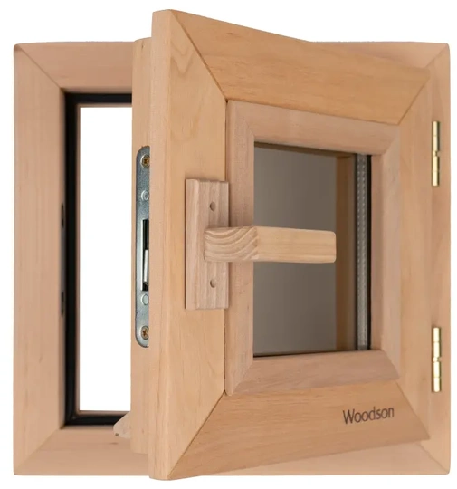 Окно Woodson 30*30, стекло бронза, ольха - 1