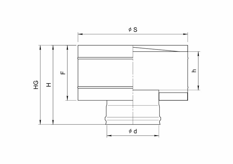 Ferrum GS/HF зонт-Д с ветрозащитой (430/0,5мм) Ф180 - 1