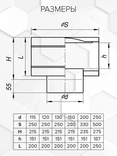 Craft HF-P дефлектор (316/0,8/эмаль) Ф150 - 1