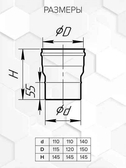 Craft HF-P переходник (316/0,8/эмаль) П110-М115 - 2