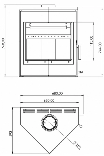 Печь-камин АОТ 6,0 в модификации «ЛеМан» - 6