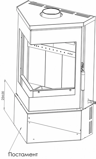 Печь-камин АОТ 6,0 в модификации «ЛеМан» - 5