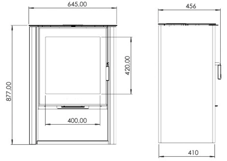 Печь-камин АОТ 7,0-05 в модификации «Севан 7В» - 2