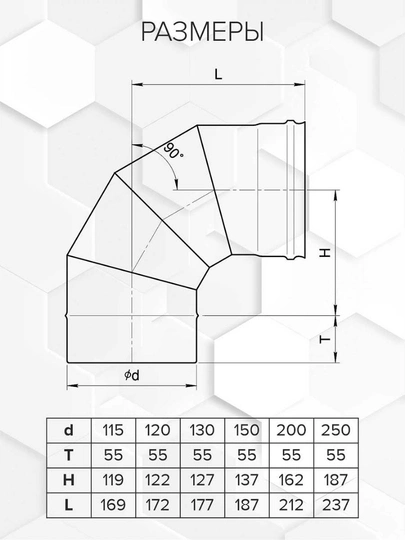 Craft HF колено 90° (316/0,8) Ф150 - 1
