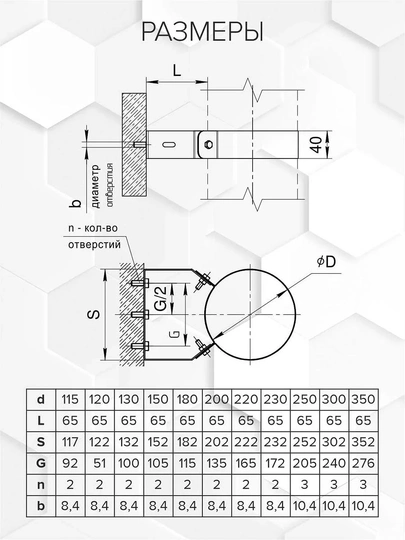 Craft HF-P кронштейн (эмаль) Ф200 - 1