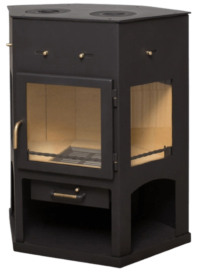 Печь-камин АОТ 11,0 в модификации «Енисей с плитой» - 2