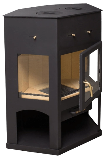 Печь-камин АОТ 11,0 в модификации «Енисей с плитой» - 1