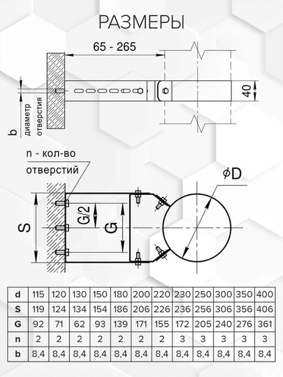 Craft HF кронштейн удлиненный (201) Ф250 - 1