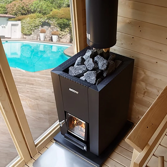 Дровяная печь для бани Harvia 22 Black - 4