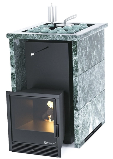 Печь для бани EASYSTEAM Анапа в трехстороннем кожухе с открытым верхом - 2