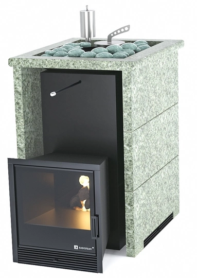 Печь для бани EASYSTEAM Анапа в трехстороннем кожухе с открытым верхом - 3