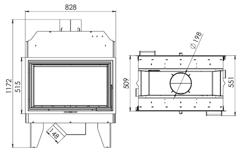 Топка каминная ТКТ 10.0-05 в модификации «Аврора С2» - 4
