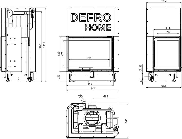 Каминная топка Defro Home Portal ME BP G - 3