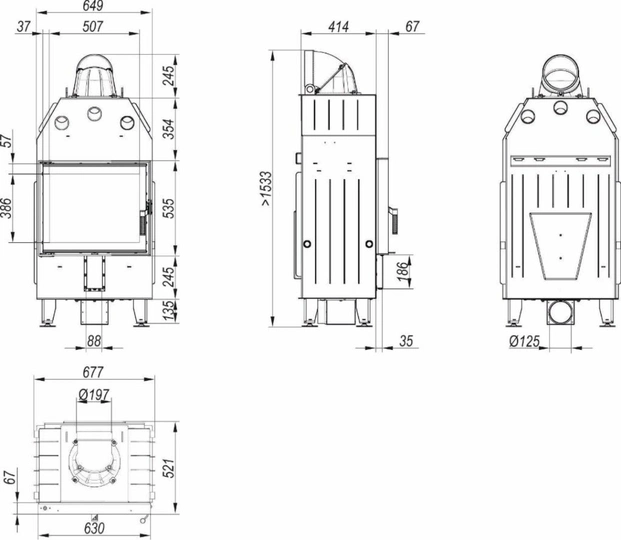 Каминная топка Defro Home Intra SM PURE - 1