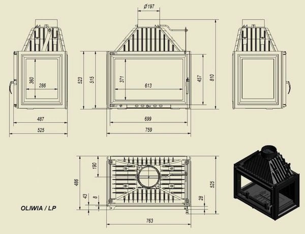 Каминная топка Oliwia/LP - 1