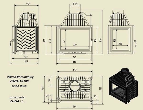Каминная топка Zuzia/L (P) - 1