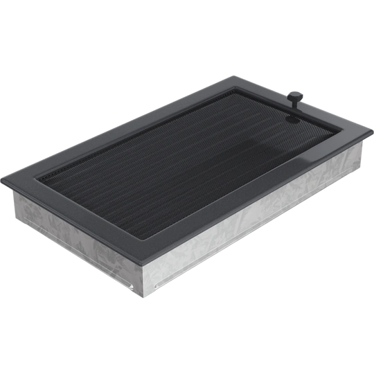 Решетка вентиляционная Графитовая 22x37 с жалюзи Kratki - 3
