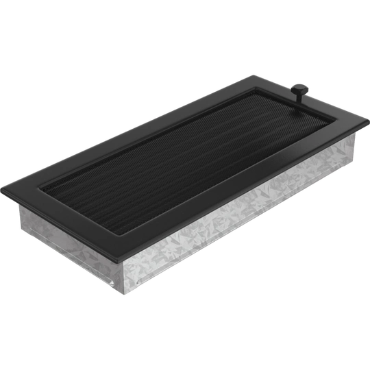 Решетка вентиляционная Чёрная 17x37 с жалюзи - 3