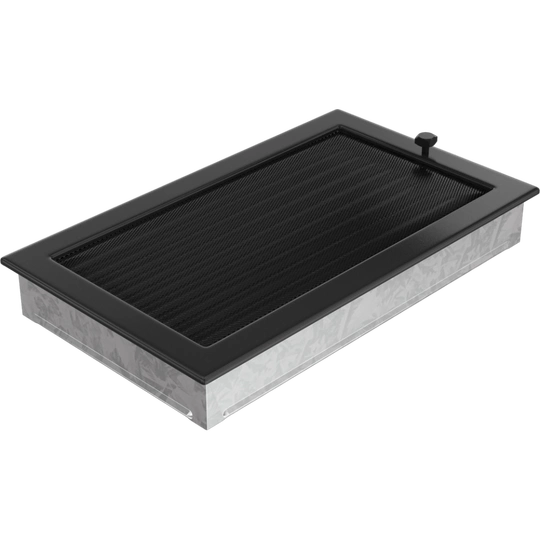 Решетка вентиляционная Чёрная 22x37 с жалюзи - 2