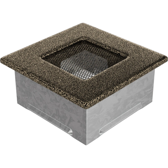 Решетка вентиляционная Чёрная-Латунь 11x11 - 3