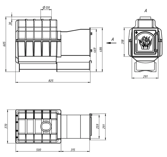 Печь для бани Везувий Легенда Ретро 24 (ДТ-4) - 1