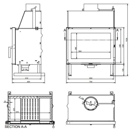 Каминная топка KFD ECO 70 - 4