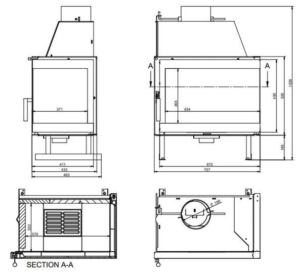 Каминная топка KFD ECO 70 L/R - 3