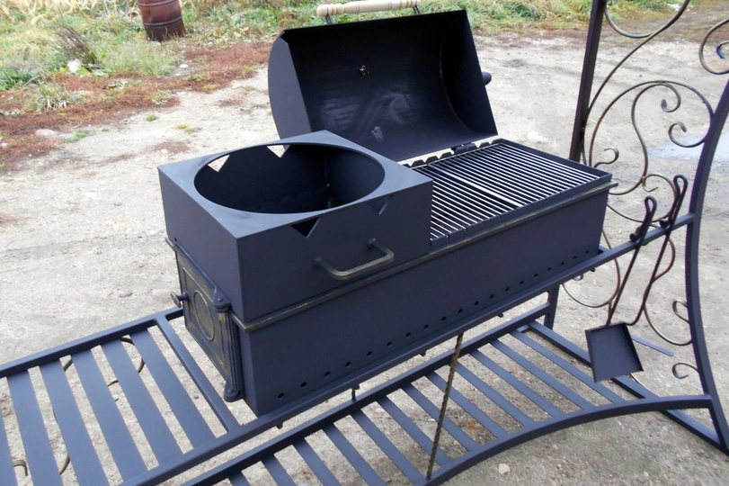 Мангал 4 в 1 с крышей КР-16, сталь 5 мм - 1