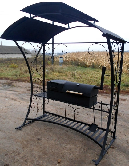 Мангал 4 в 1 с крышей КР-16, сталь 5 мм - 2