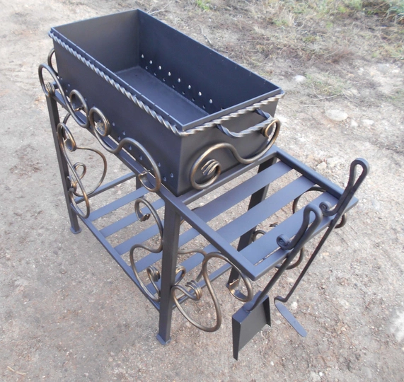 Кованый мангал НОРТ, сталь 5 мм - 3