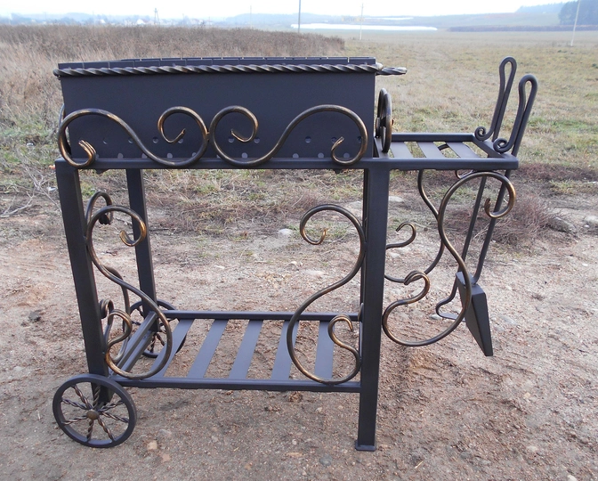 Кованый мангал НОРТ-3, сталь 5 мм - 2