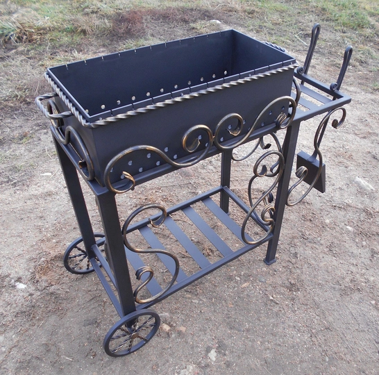 Кованый мангал НОРТ-3, сталь 5 мм - 3