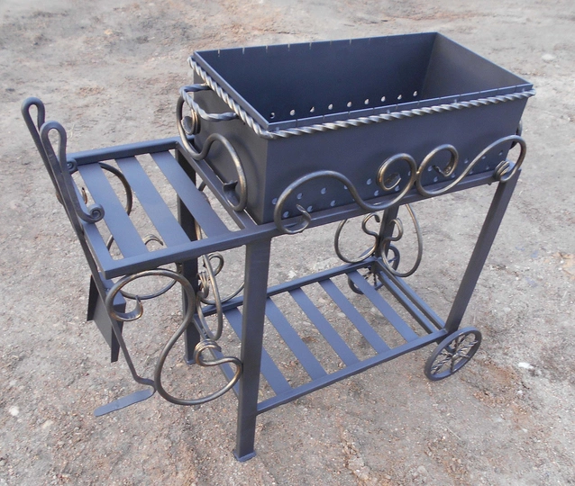 Кованый мангал НОРТ-3, сталь 5 мм - 4