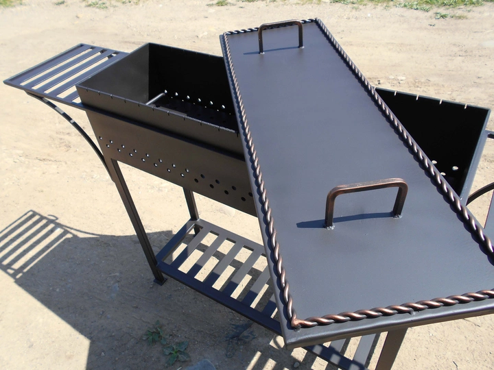 Мангал ПРОФИ-1, сталь 6 мм, длина 100 см - 1