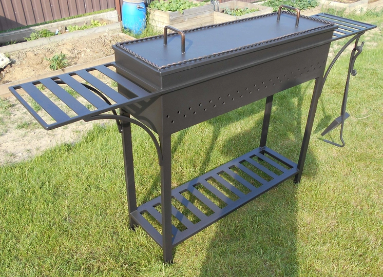 Мангал ПРОФИ-1, сталь 6 мм, длина 100 см - 3